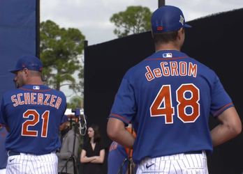 Mets' Jacob deGrom, Max Scherzer pitching side by side for the first time