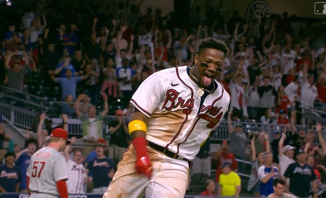 Braves | William Contreras belts a walk off single to center field and Ronald Acuña Jr. scores