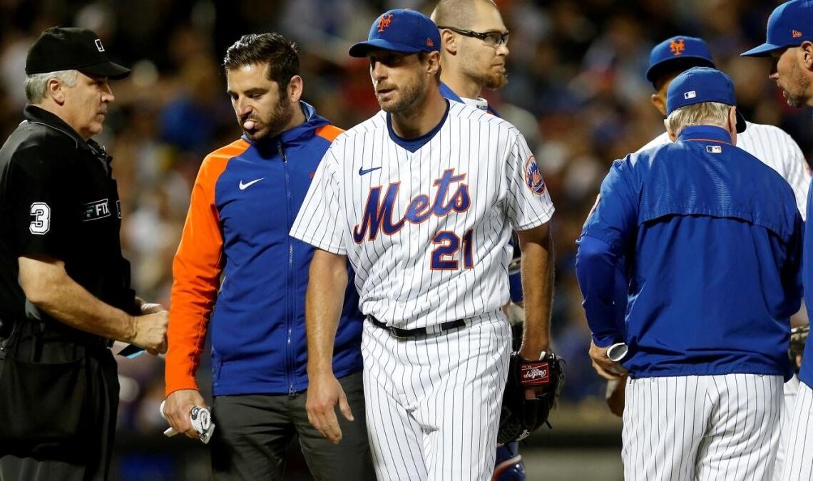 LOOK: Mets' Max Scherzer set for tests after pulling himself out of start early with left side discomfort