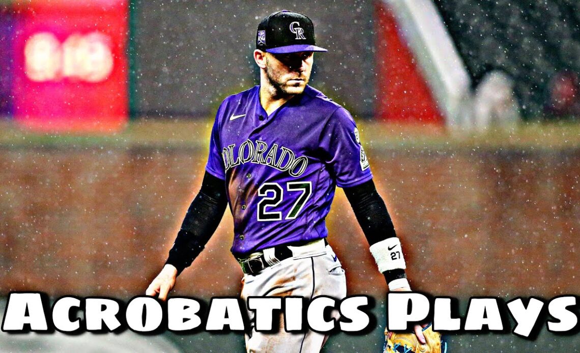 MLB // Trevor Story Acrobatics Plays