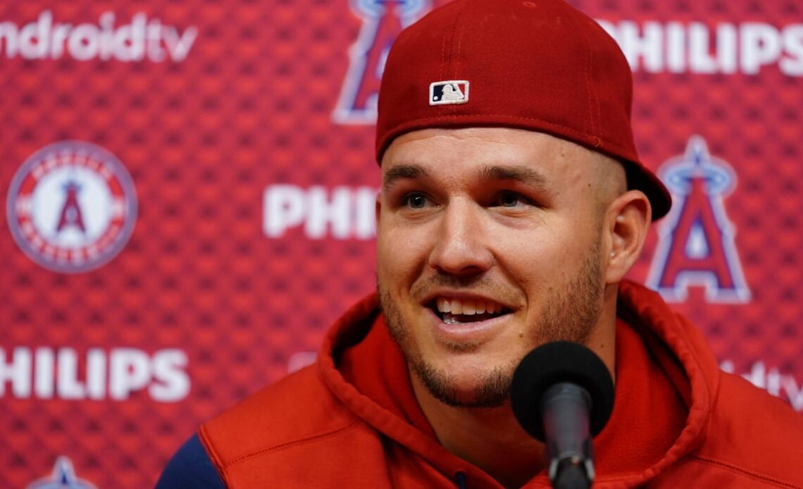 Mike Trout plays near hometown Millville, NJ