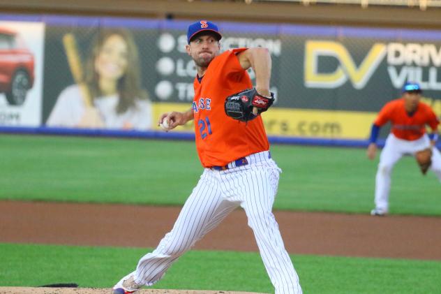 Max Scherzer of the Syracuse Mets in action