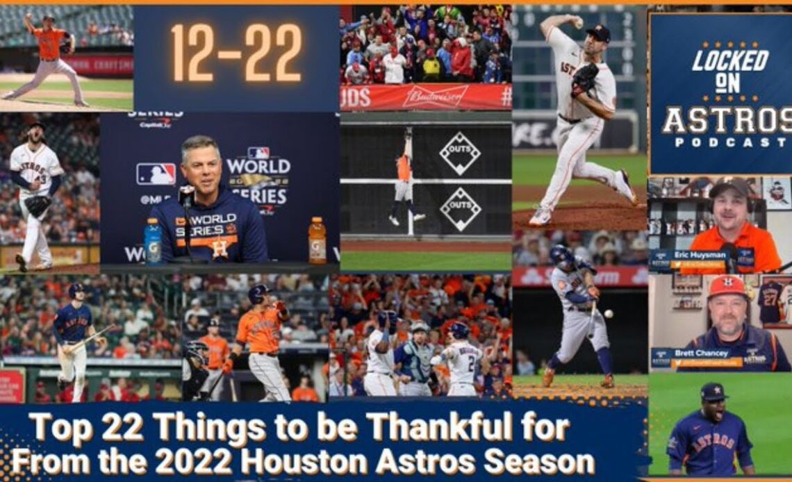 Astros: 22 Things to Be Thankful for from the 2022 Season: 22-12