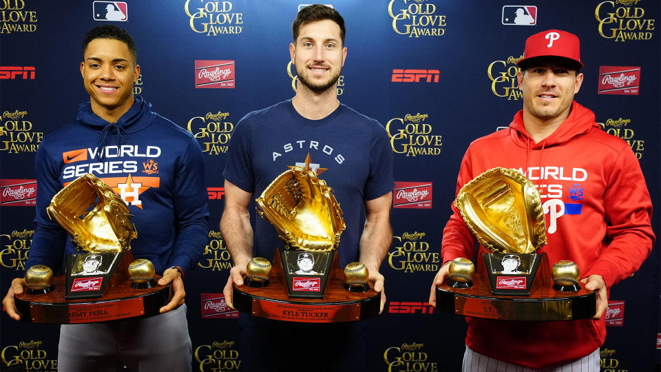Astros’ Peña, Tucker, Phillies’ Realmuto win Gold Gloves