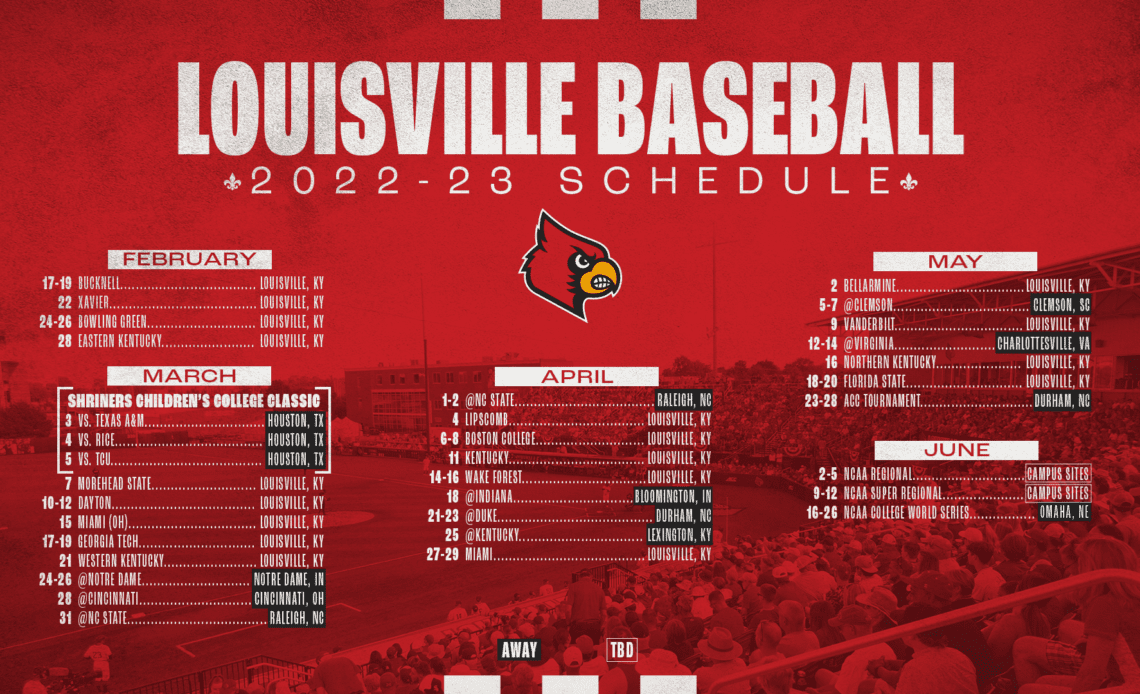 Louisville Baseball Announces 2023 Schedule