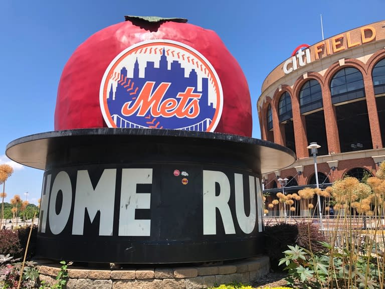 Citi Field outside view with apple
