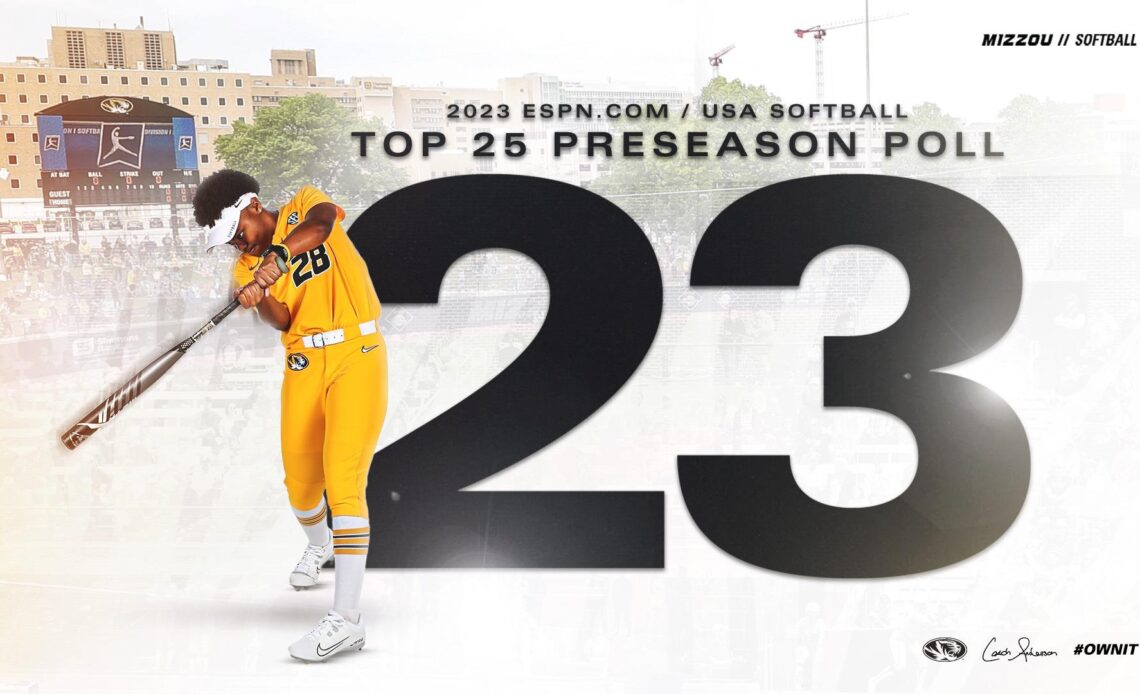Mizzou Softball Ranked No. 23 in ESPN.com/USA Softball Preseason Top 25