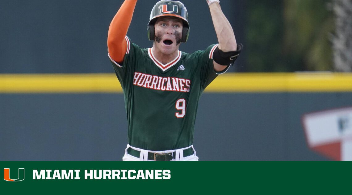 Miami Places Record Five Players on Bragan Slugger Award Watch List – University of Miami Athletics