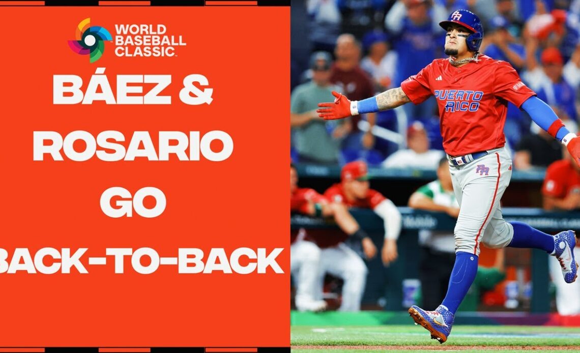 Javy Báez and Eddie Rosario go BACK-TO-BACK for Team Puerto Rico!