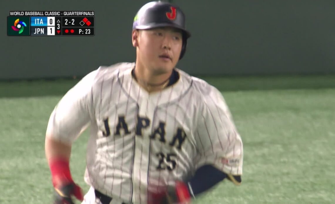Kazuma Okamoto had a monster day, going deep in the 3rd and driving in five RBIs against Italy