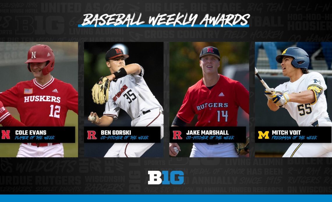 Michigan, Nebraska and Rutgers Capture Baseball Weekly Awards