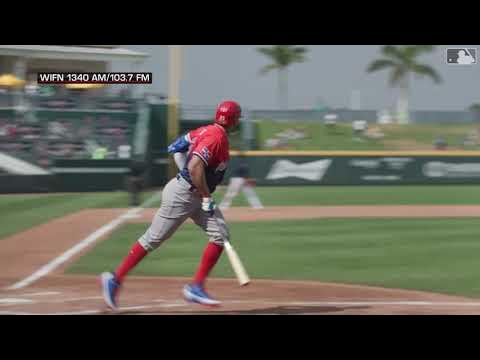 Nelson Cruz crushes a home run in a game between the Dominican Team vs Braves Game