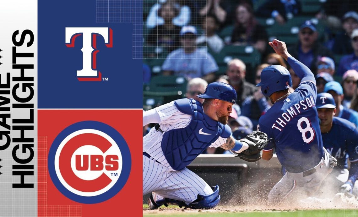 Rangers vs. Cubs Game Highlights (4/9/23) | MLB Highlights