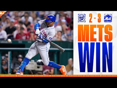 Francisco Lindor drives a bases-clearing single to give the Mets a 3-2 lead in the 8th