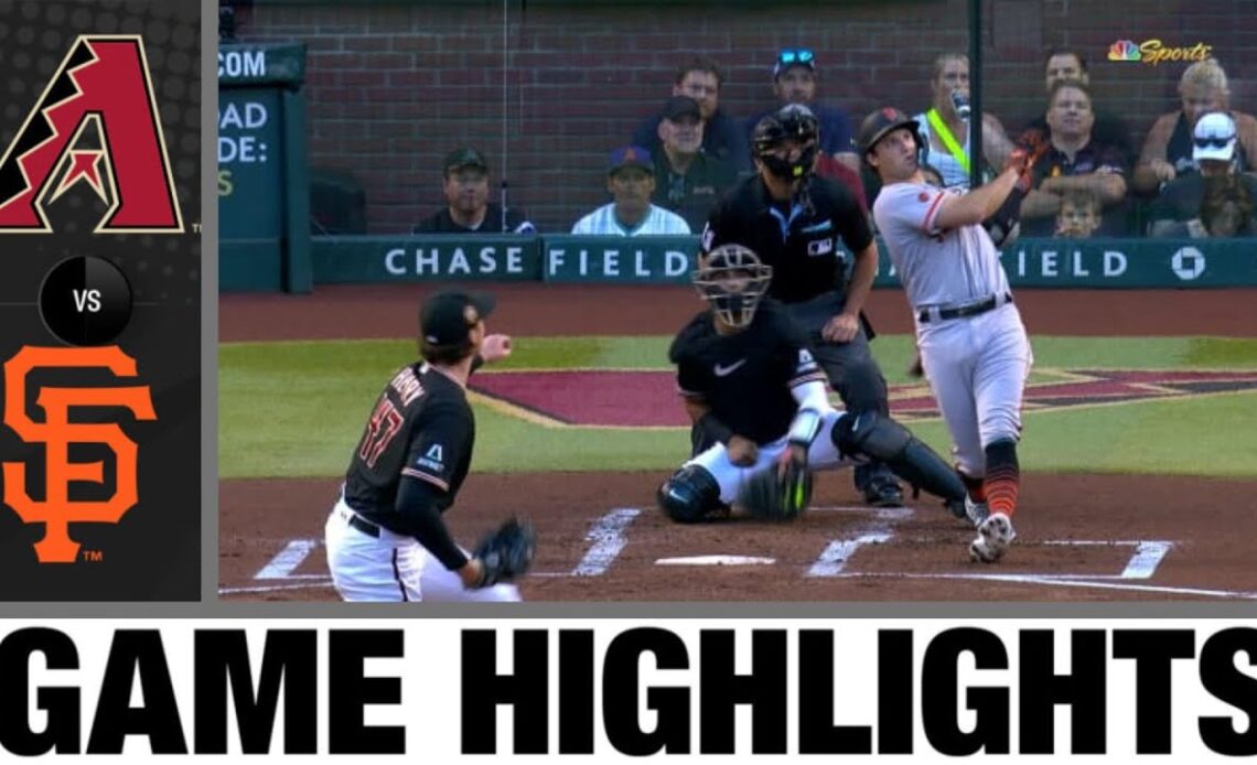 Giants vs. D-backs Highlights | Casey Schmitt goes 4-for-4 with three RBIs in Giants' win 05/12/2023