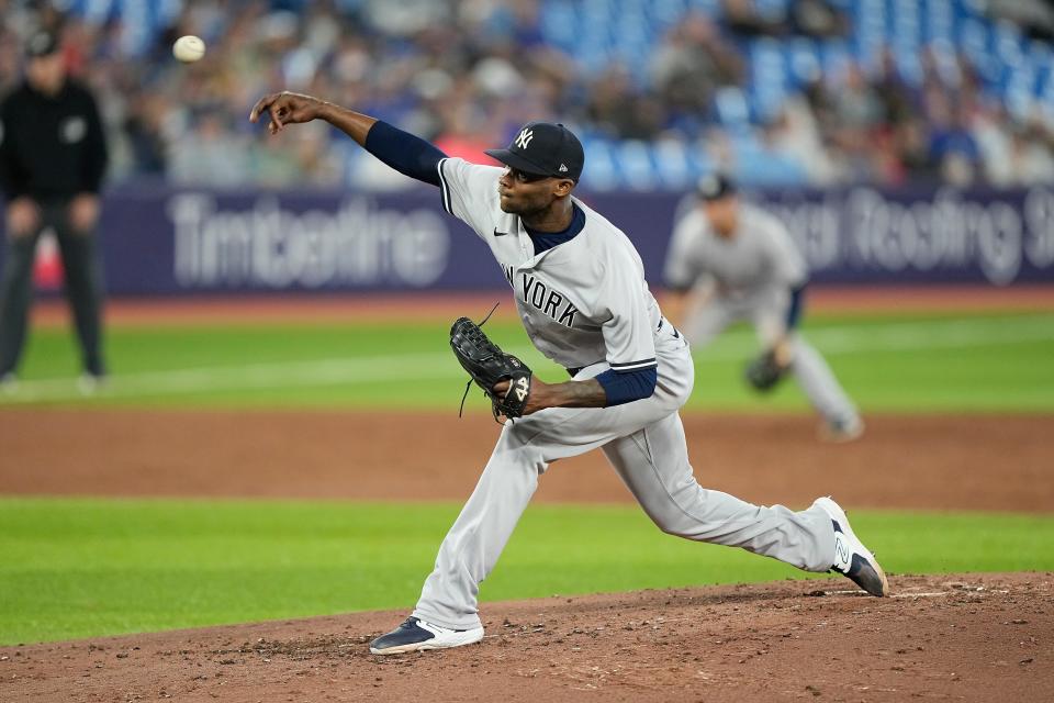 Domingo German was ejected from the Yankees' game against the Blue Jays.