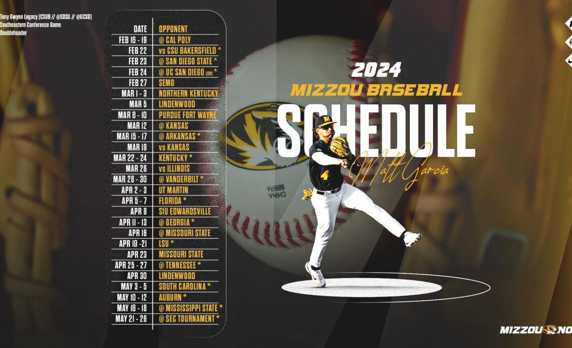 Baseball Announces 2024 Schedule - University of Missouri Athletics