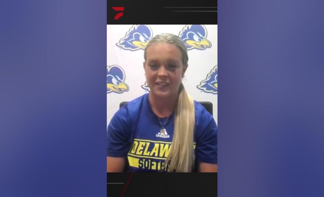 Emily Winburn, reigning CAA pitcher of the year, chats about her accolade🏆 #ncaasoftball