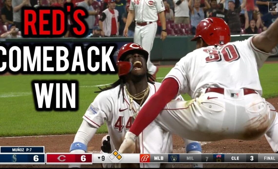 Martini's game-tying dinger in the 8th & Encarnacion-Strand's hit helped in Reds' 7-6 comeback win