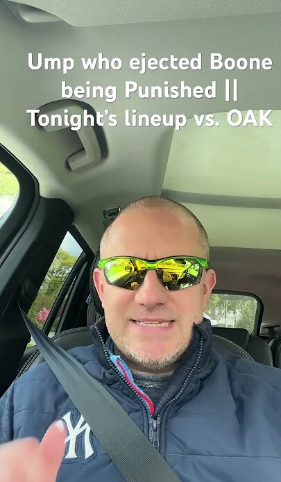 Ump who ejected Boone to be punished || Tonight’s lineup vs. OAK #baseball #yankees #youtubeshorts