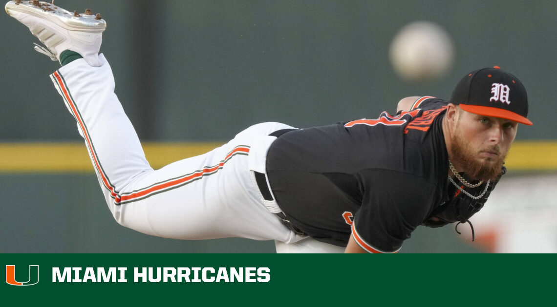 Ziehl Tabbed ACC Pitcher of the Week – University of Miami Athletics