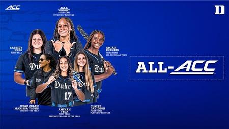 Duke Claims Four of Five Major Awards; Five Named to All-ACC Team