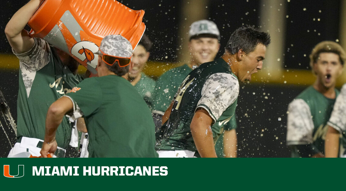 Hurricanes Walk-Off Cougars in Extras – University of Miami Athletics