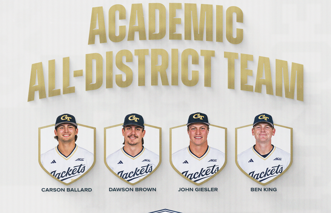 Four Jackets Named Academic All-District – Baseball — Georgia Tech Yellow Jackets