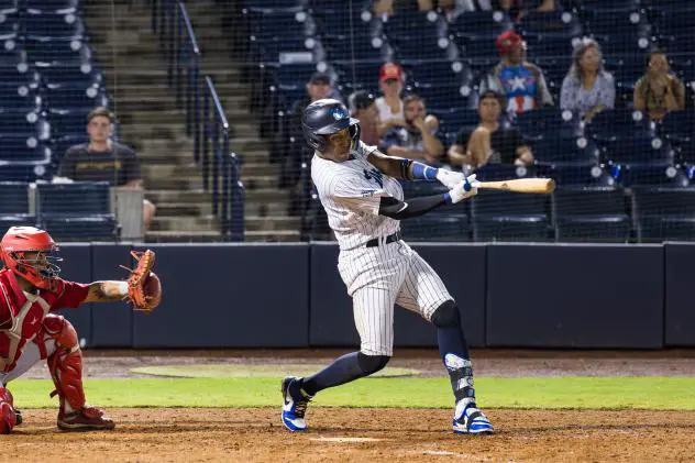 Tampa Tarpons at bat