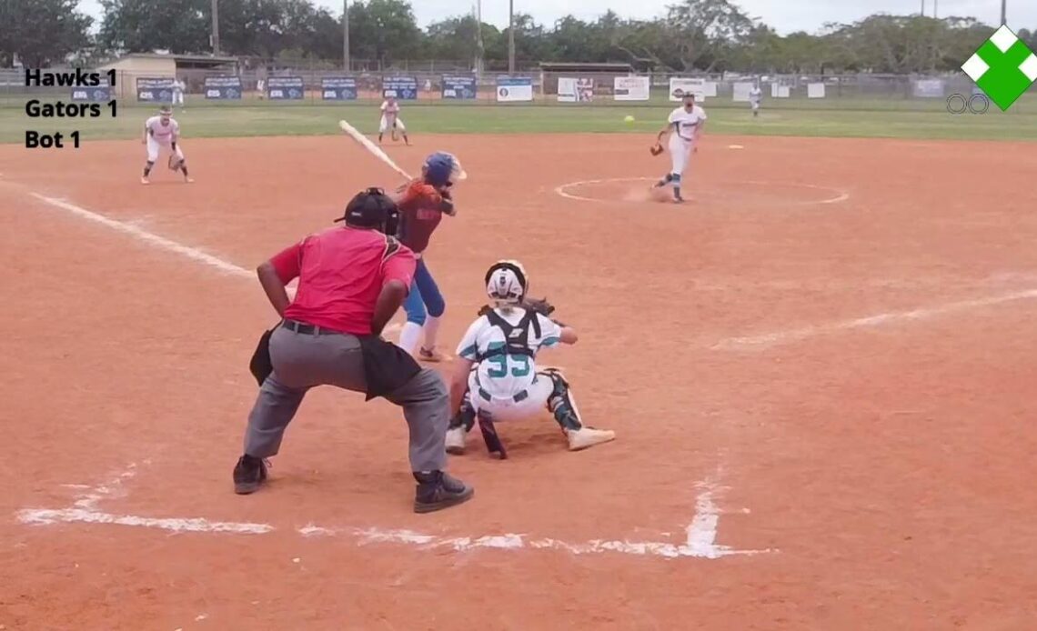 Jupiter Seahawks at Lady Gators Jackson 13u softball game