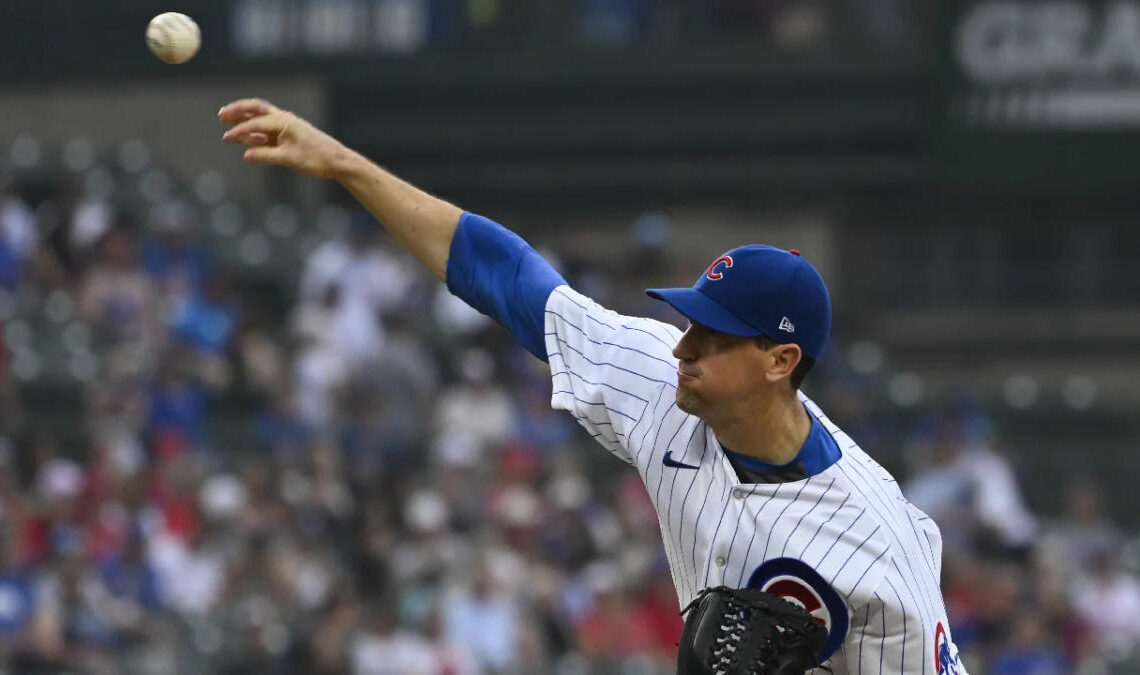 Kyle Hendricks leaves hurt in Cubs 7-0 loss to Angels