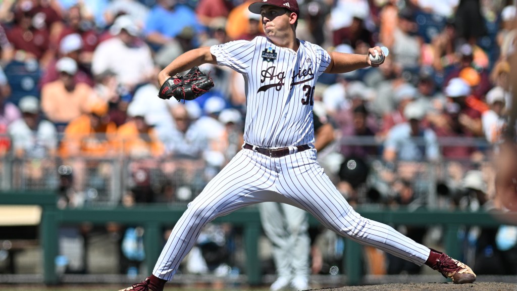Texas A&M pitcher Kaeden Wilson will return to Texas A&M next season