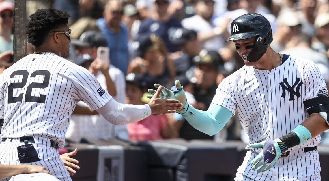 Yankees hit five home runs, including Aaron Judge's 50th and 51st, as win over Rockies secures series