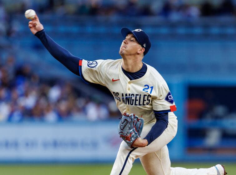 LOS ANGELS, CA - SEPTEMBER 21, 2024: Los Angeles Dodgers starting pitcher.