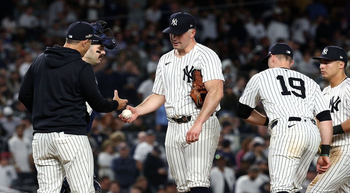 Carlos Rodon struggles, Yankees' bats go quiet in 4-2 loss to Royals in ALDS Game 2