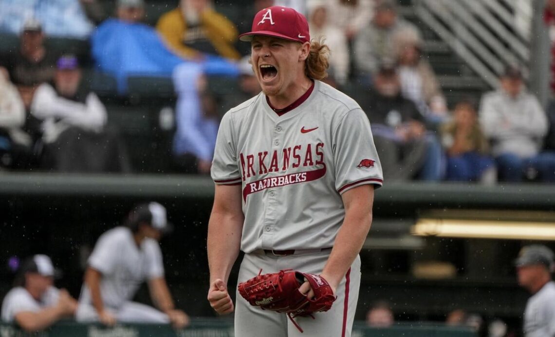 Arkansas moves to No. 1 in Week 8 college baseball Power 10 rankings