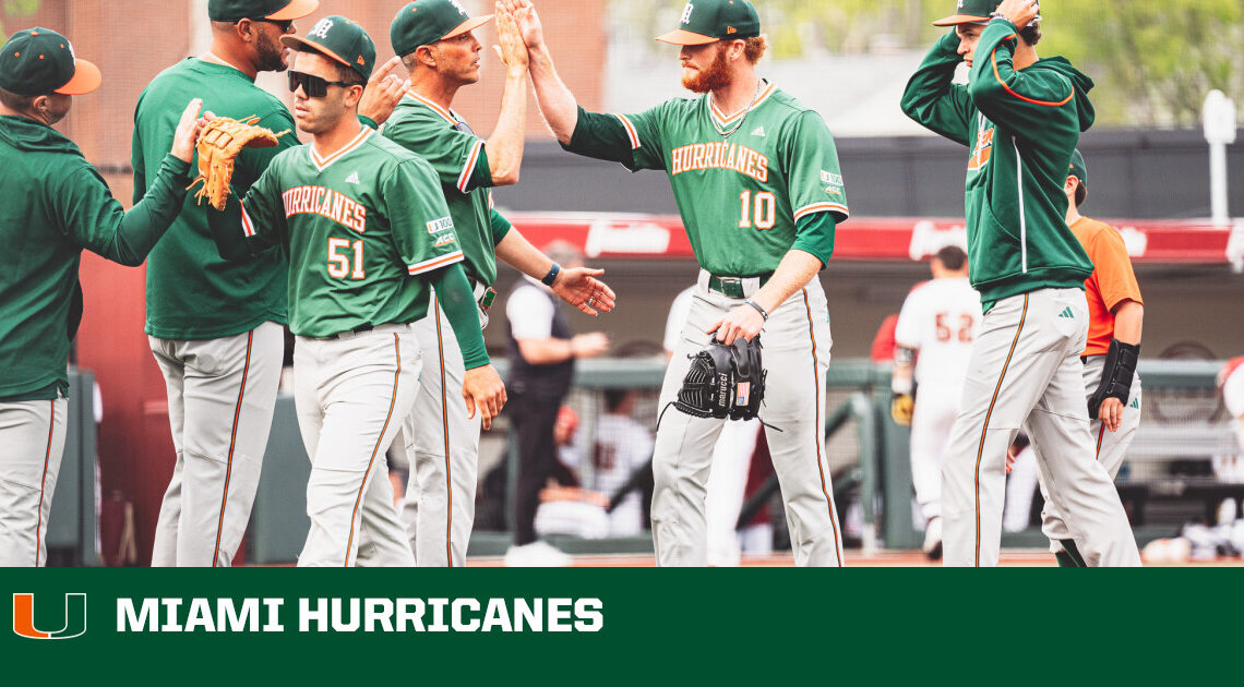 Hurricanes Pitching Holds Strong as Miami Downs Boston College, 2-1 – University of Miami Athletics
