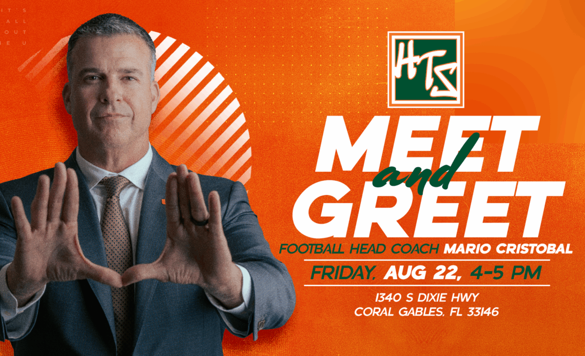 Meet Coach Cristobal at the Hurricanes Team Store!