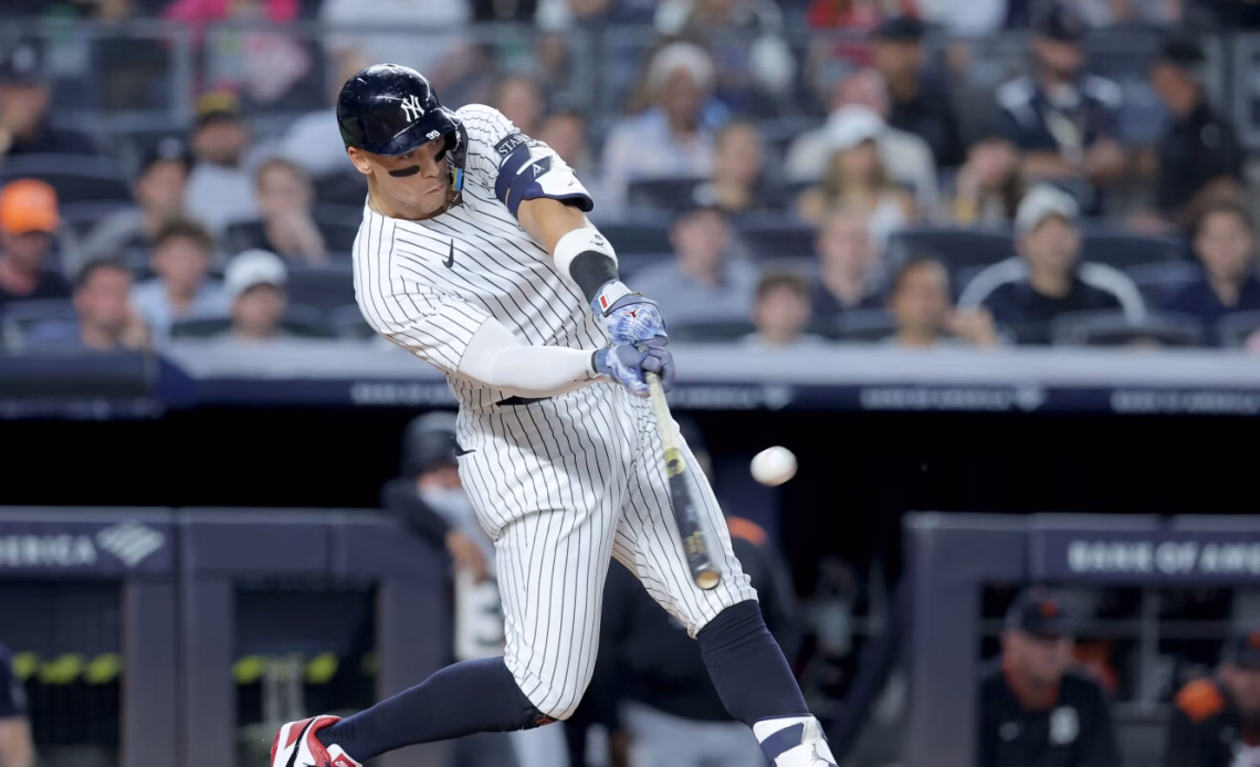 Aaron Judge hits 361st home run to tie Joe DiMaggio for 4th place in Yankees history