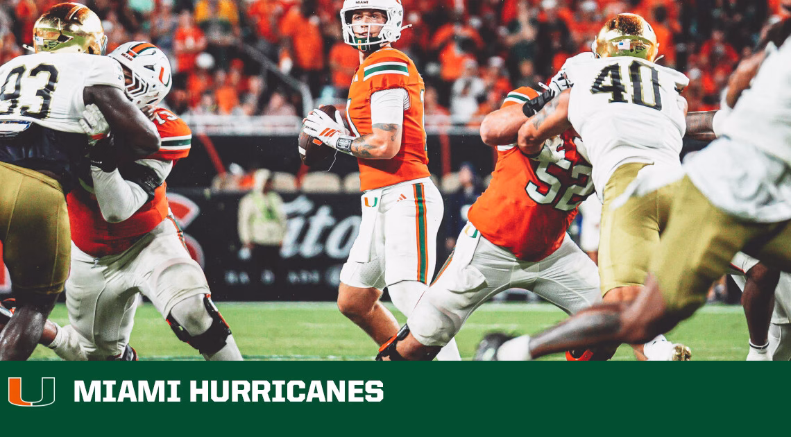 Beck Named To Davey O’Brien Great 8 Following Week One Victory – University of Miami Athletics