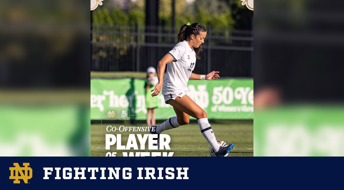Matriano Earns ACC Co-Offensive Player of the Week Honors – Notre Dame Fighting Irish – Official Athletics Website