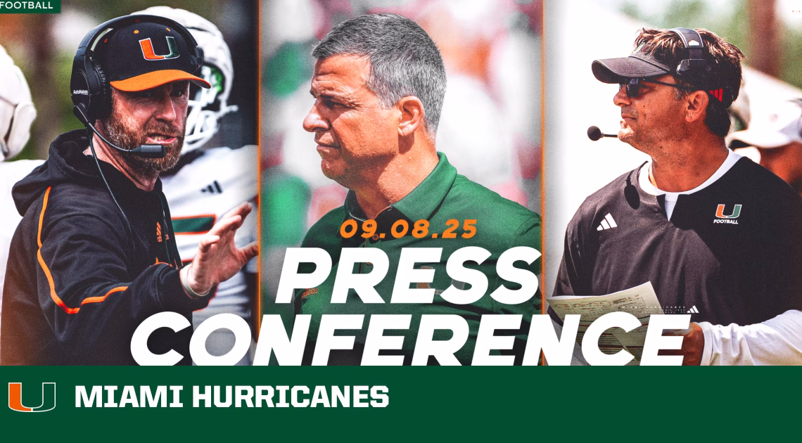 Miami Hurricanes Football Weekly Media Availability | 3:00 PM